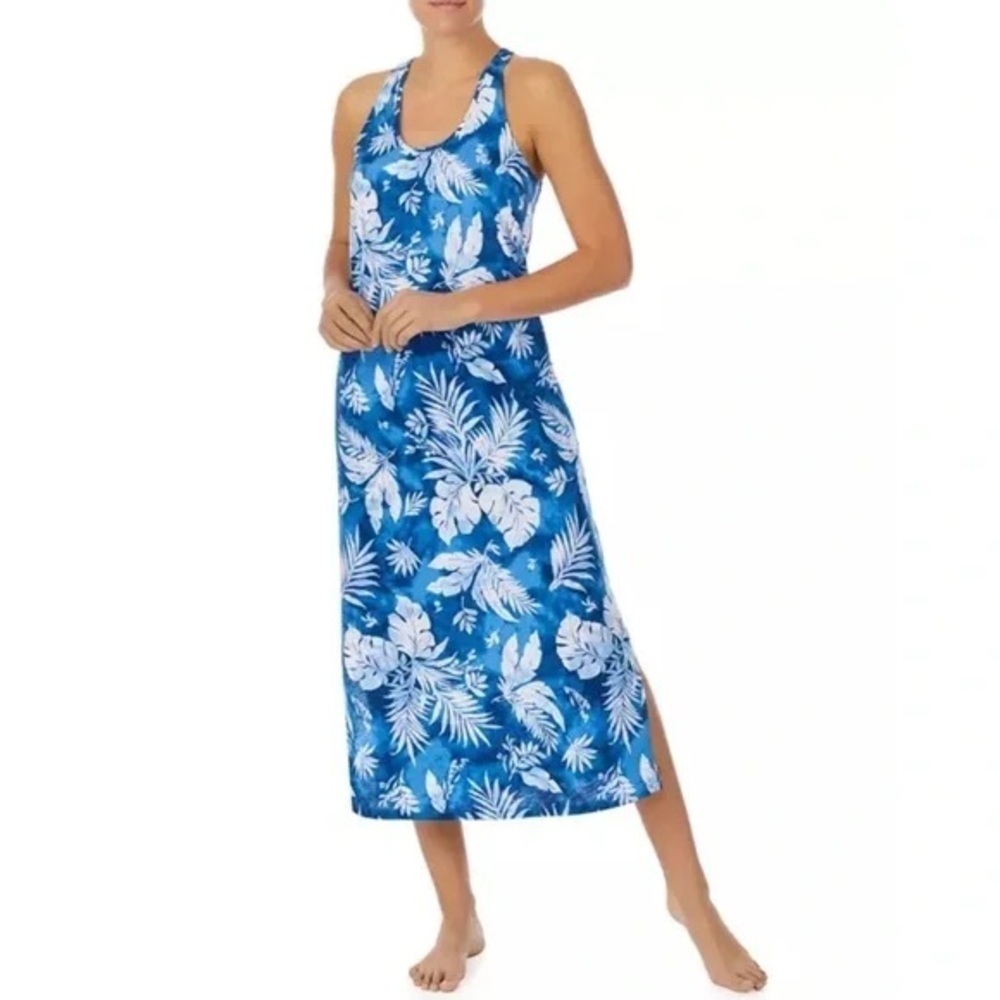 Lauren Ralph Lauren Palm Leaf Print Sleeveless Nightgown Sundress Womens Size M